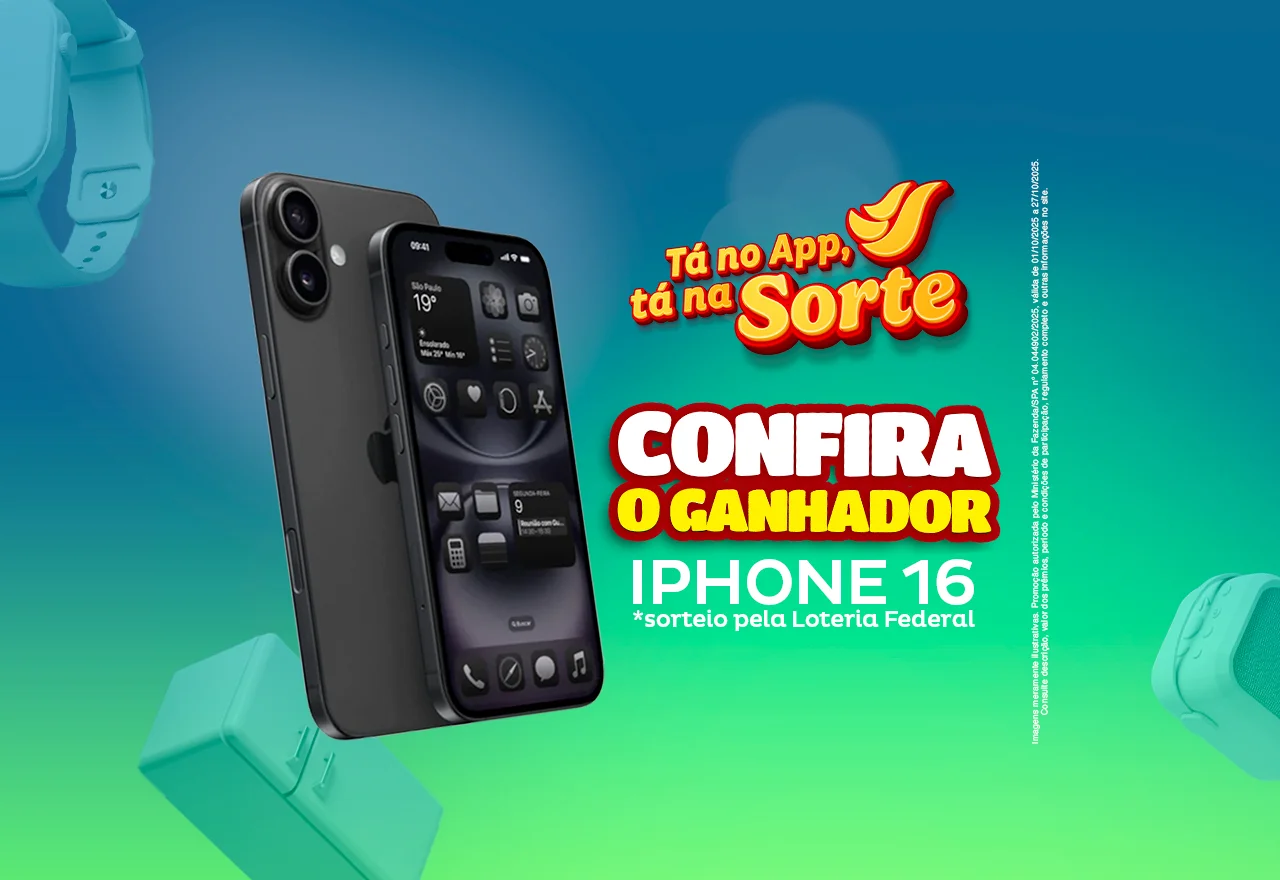Confira quem foi ganhou o sorteio do iPhone 16!